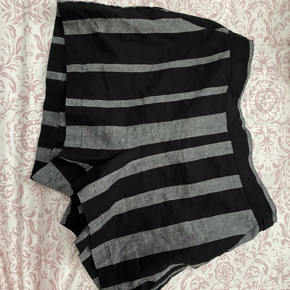 Black and grey striped shorts